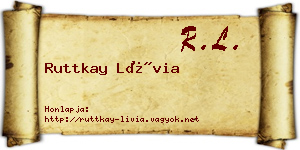 Ruttkay Lívia névjegykártya